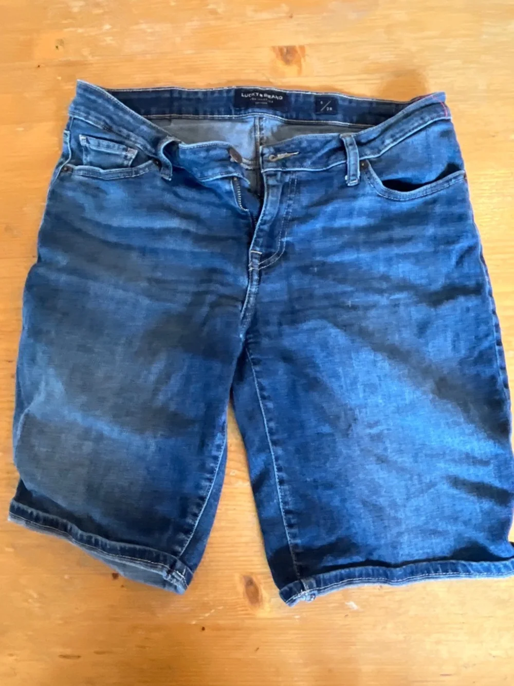 Denim long shorts